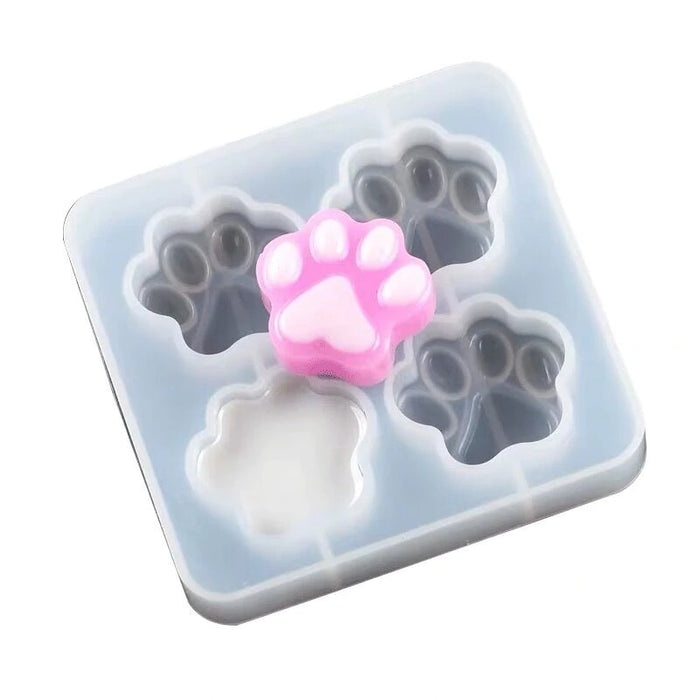 Cute Kitty Paw UV Resin Decoration Liquid Silicone Mold