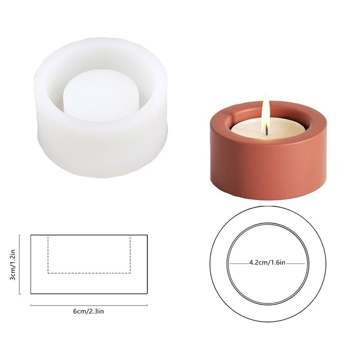 Candle Holder Silicone Mold (Round)