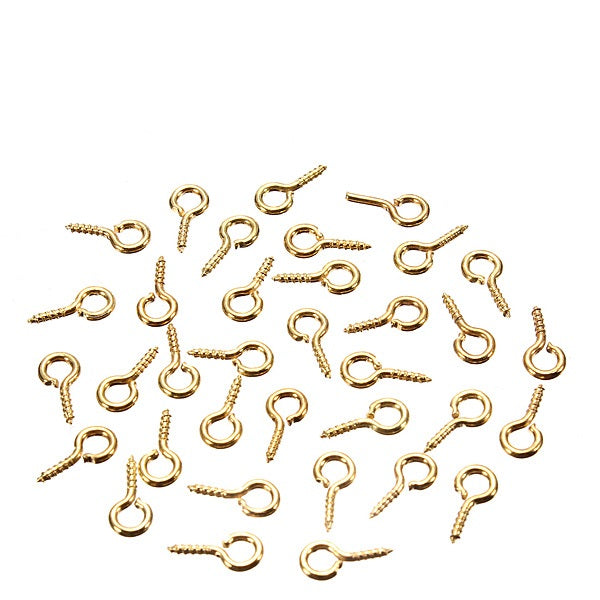 Screw Eye Hooks for Resin Pendants - 100 pieces