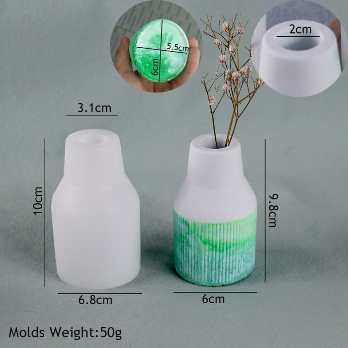 Flower Vase Silicone Mold For Jesmonite Art