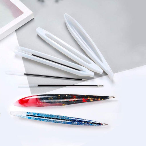 3 Pcs Pen Resin Mold Ballpoint Pen Silicone Molds Epoxy Resin Molds Resin  With 20 Pieces Ballpoint Refill Pens, DIY Craft Epoxy Resin Making 