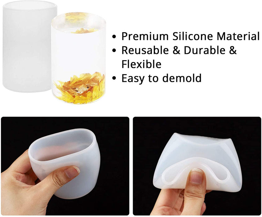 Crystal Circle Cylinder Silicone Mold — Resinarthub