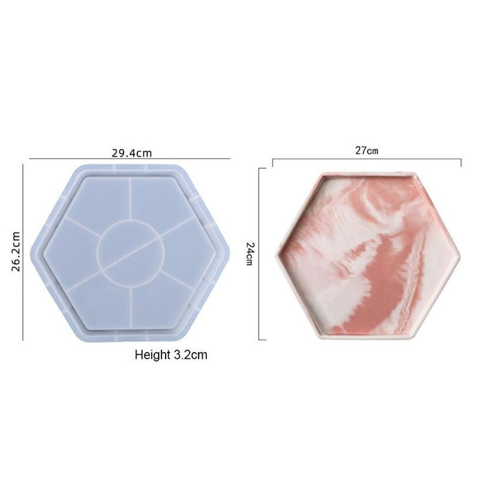Hexagon Silicon Mold for Jesmonite Art | Mould - Resinarthub