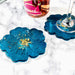 Flower Shaped Resin tray Mould with Coasters | Mould - Resinarthub