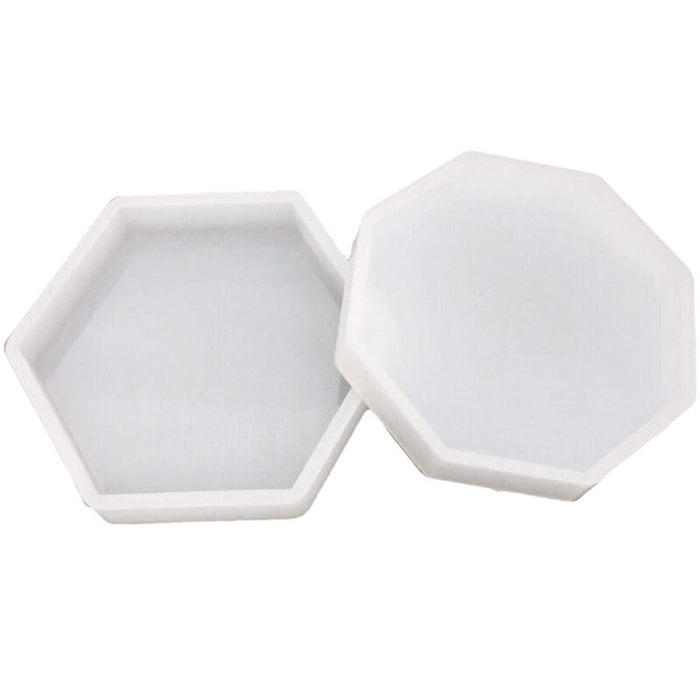 Hexagonal Silicon Coaster mold for Jesmonite Art