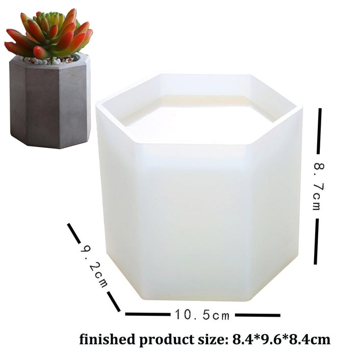Flower Pot Multiple Shape Silicone Mould For Jesmonite Art