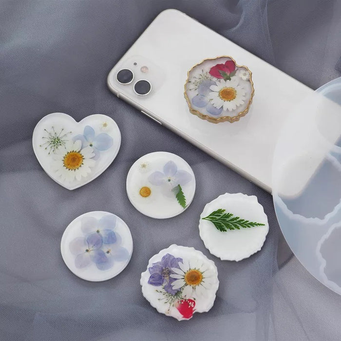 Phone Holder Mold Resin Art Craft (with 10 Holder Accessories)