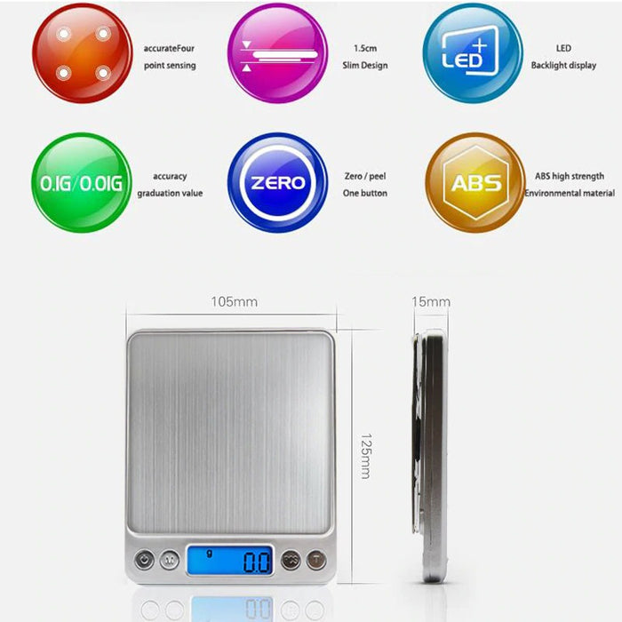 Electronic Digital Weigh Scales for upto 3Kg in increments of 0.1g ( LCD Portable ) | Tools - Resinarthub