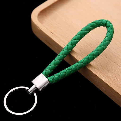 Leather Braided Woven Rope keychain | Jewellery - Resinarthub