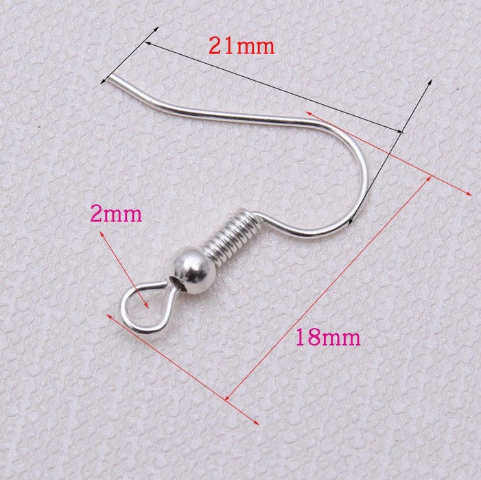 Earring Hook Clasps - 21x18mm (20 pieces or 10 pairs) | Jewellery - Resinarthub