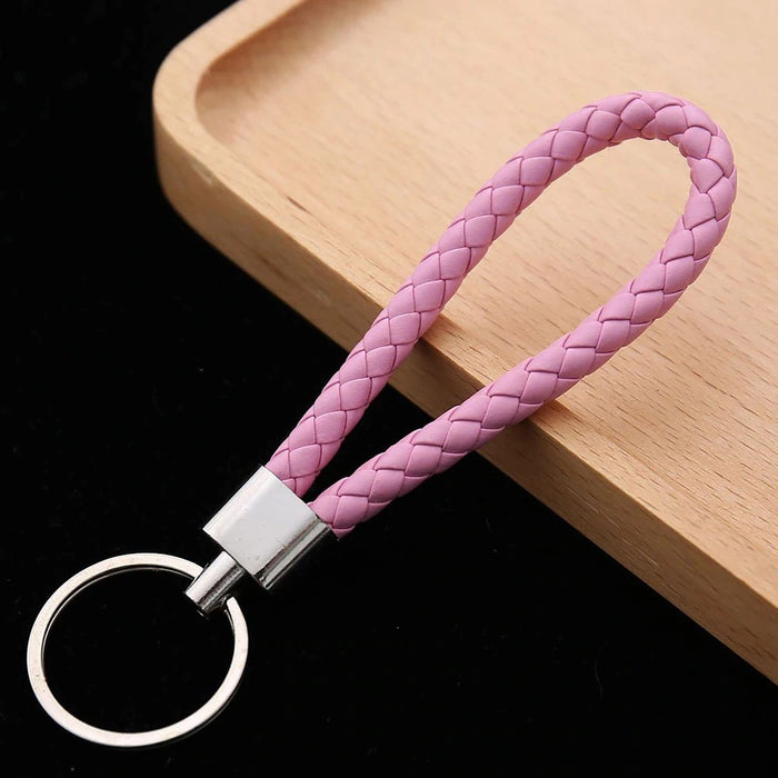 Leather Braided Woven Rope keychain | Jewellery - Resinarthub