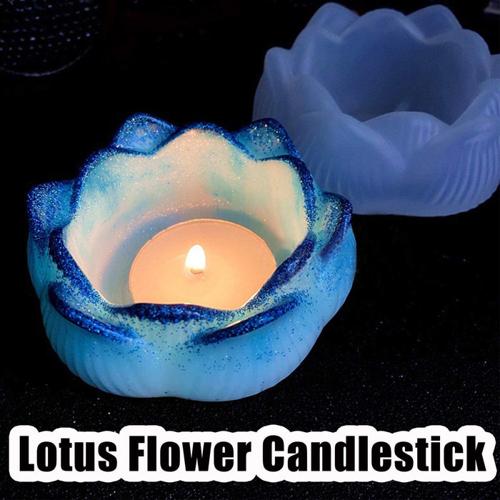 Lotus Flower Cylinder Silicone Mold | Mould - Resinarthub