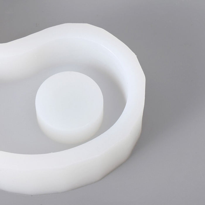 Yin Yang candle holder Silicone Mold For Jesmonite Art