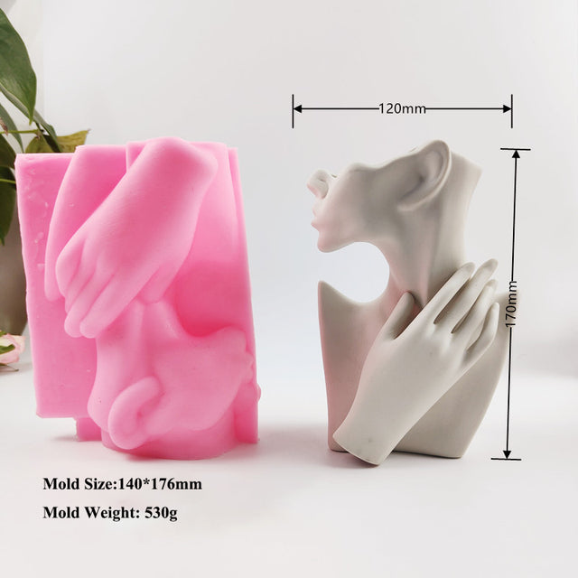 Human Half-body Vase Mold (2 variants)