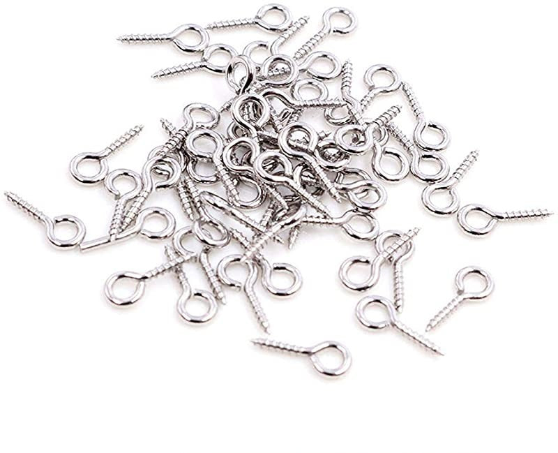 Screw Eye Hooks for Resin Pendants - 100 pieces