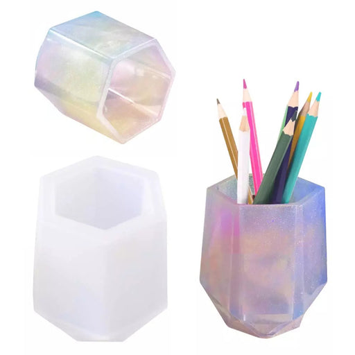Small Candle Holder or Pen Holder Silicone Mold | Mould - Resinarthub