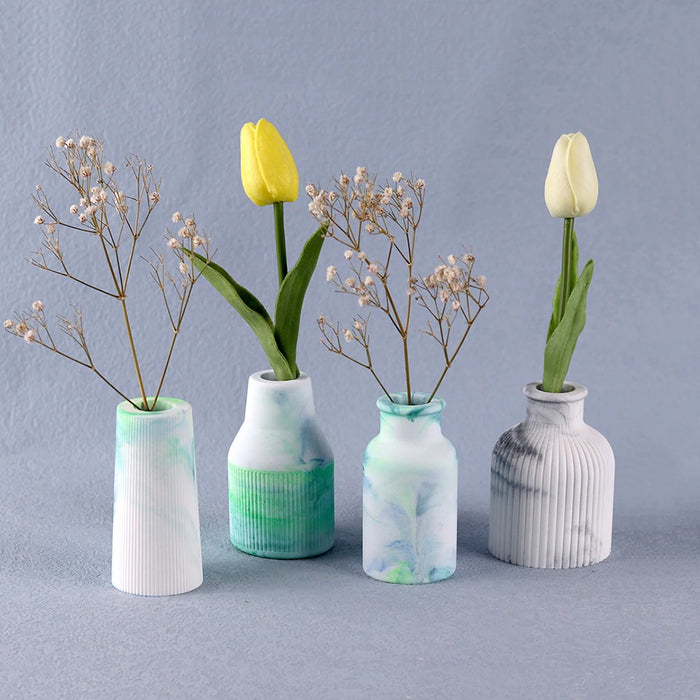 Flower Vase Silicone Mold For Jesmonite Art