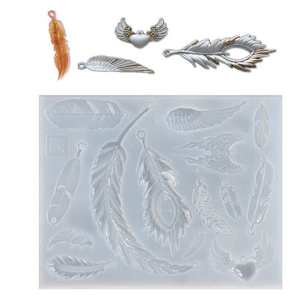 Feather  and Angel wing Resin Decoration Liquid Silicone Mold