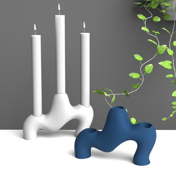 Creative modeling Candle Holder Silicone Molds | Mould - Resinarthub