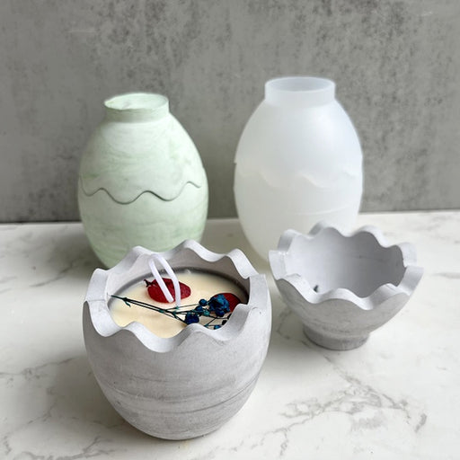 Egg Shape Candle Jar Mold | Mould - Resinarthub