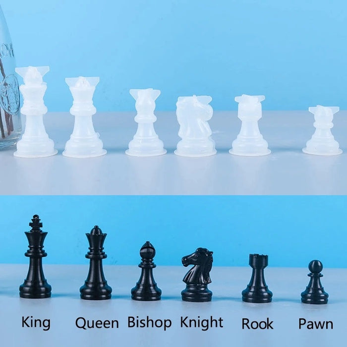 3D International Chess Pieces Mold DIY Chess Pieces Silicone Mould (Knight)  