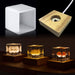 Square Silicone Mold Light Lamp with Wooden Lighted Base | Mould - Resinarthub