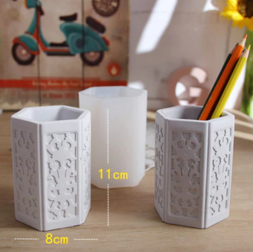 Pen Holder and Container Silicone mold for Jesmonite Art | Mould - Resinarthub